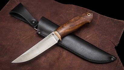 Фото ножа Лиса-2 из стали S390 — 246, сталь s390, притин мокумэ-ганэ, айронвуд